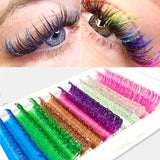 Colored Glitter Eyelash Shiny