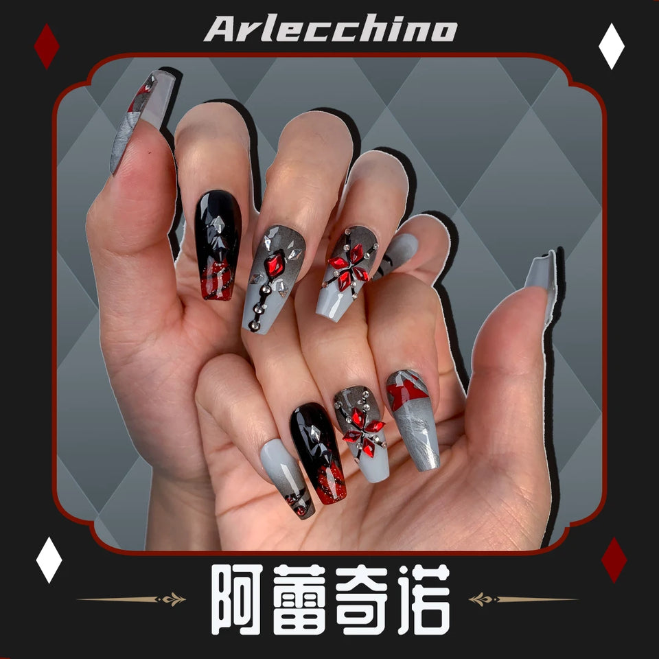 Anime Genshin Arlecchino Nail