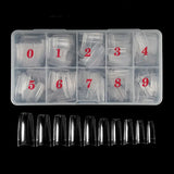 500Pcs Acrylic Nail Tips Transparent Artificial Half Cover French Full Cover Manicure False Nails Box Set for DIY Nail Art