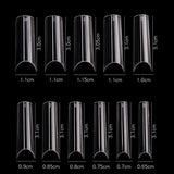 500pcs XL Long False Nail Tips C Curve  Artificial Square Full Cover Nails Tips Clear Manicure Extra Long False Nail Art Salon