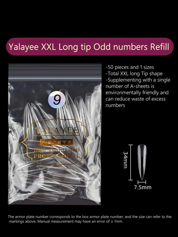 240pcs Stiletto Nail Tips Set, Clear Full Cover Fake Nails, Acrylic Artificial Fingernails, Durable Press-On Manicure Extension,