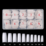 500Pcs Acrylic Nail Tips Transparent Artificial Half Cover French Full Cover Manicure False Nails Box Set for DIY Nail Art