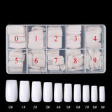 500Pcs Acrylic Nail Tips Transparent Artificial Half Cover French Full Cover Manicure False Nails Box Set for DIY Nail Art
