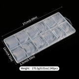 Long Hawk Curved Press On Nail Tips Full Cover Acrylic Artificial Curve Arch Coffin Fake Nails DIY Eagle Claw Shape 240pcs Nails