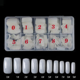 500Pcs Acrylic Nail Tips Transparent Artificial Half Cover French Full Cover Manicure False Nails Box Set for DIY Nail Art