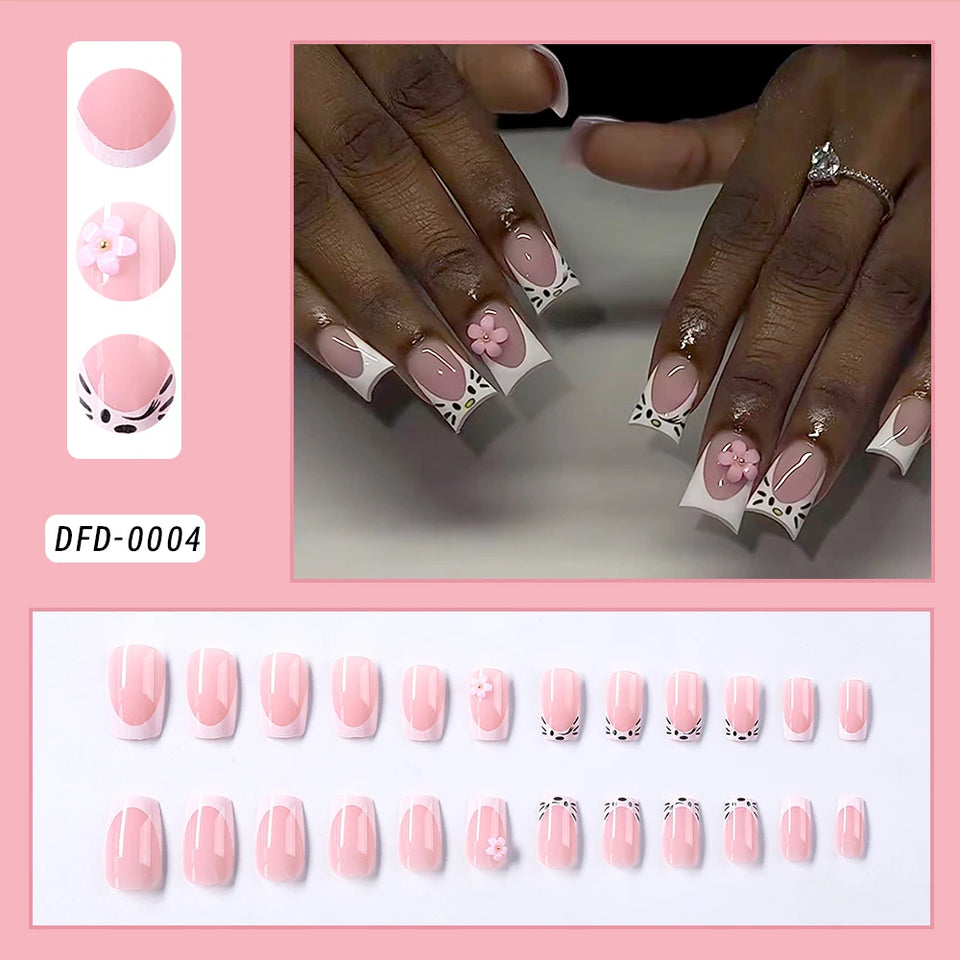 Flower Pink Hibiscus Nail