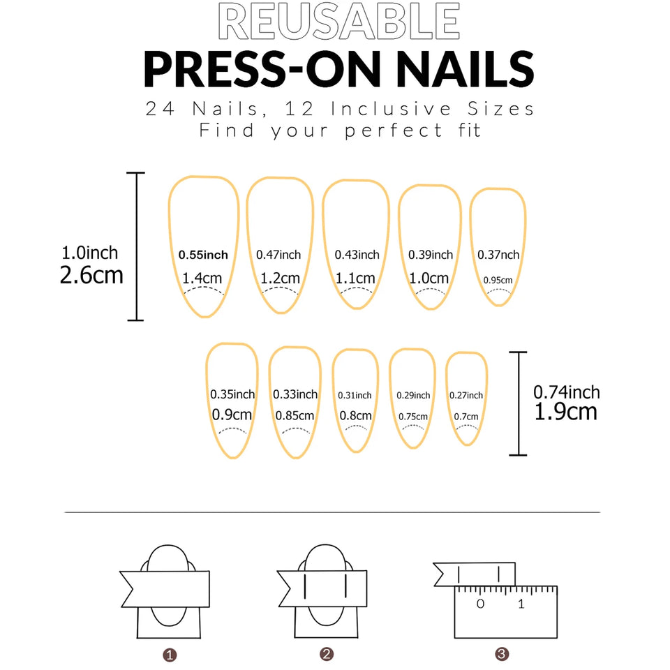 100Pcs Almond Press on Nails Medium Length Fake Nails Black Matte Almond False Nail Tips Artificial Fingernail Extend Fake Nails