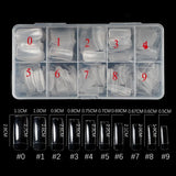 500Pcs Acrylic Nail Tips Transparent Artificial Half Cover French Full Cover Manicure False Nails Box Set for DIY Nail Art