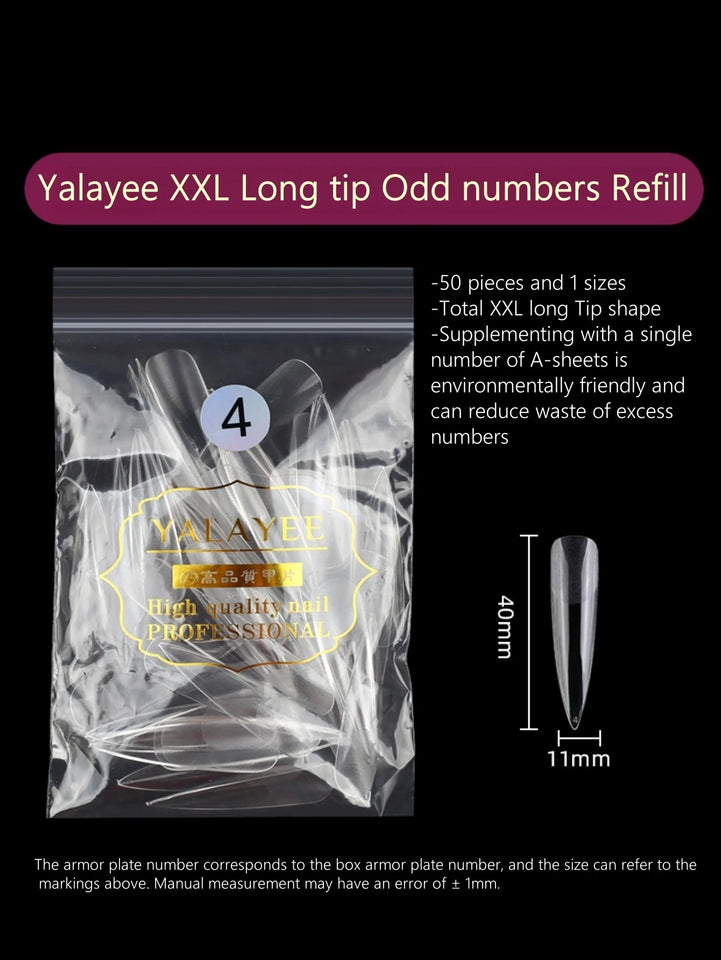 240pcs Stiletto Nail Tips Set, Clear Full Cover Fake Nails, Acrylic Artificial Fingernails, Durable Press-On Manicure Extension,
