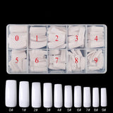 500Pcs Acrylic Nail Tips Transparent Artificial Half Cover French Full Cover Manicure False Nails Box Set for DIY Nail Art