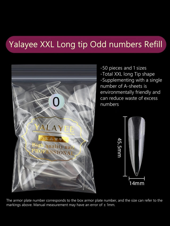 240pcs Stiletto Nail Tips Set, Clear Full Cover Fake Nails, Acrylic Artificial Fingernails, Durable Press-On Manicure Extension,