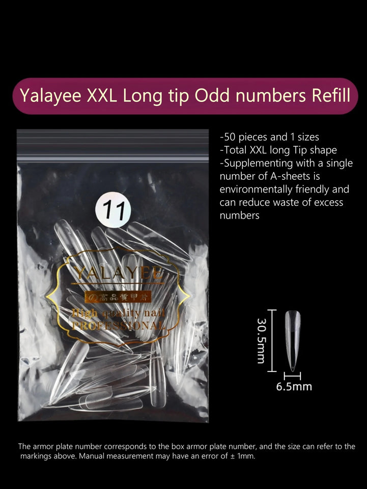 240pcs Stiletto Nail Tips Set, Clear Full Cover Fake Nails, Acrylic Artificial Fingernails, Durable Press-On Manicure Extension,