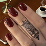 48Pcs Shiny Red Fake Nails With Jelly Glue Short Square Artificial Press On False Nail Full Cover Finger Tip Manicure Tool