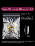 240pcs Stiletto Nail Tips Set, Clear Full Cover Fake Nails, Acrylic Artificial Fingernails, Durable Press-On Manicure Extension,