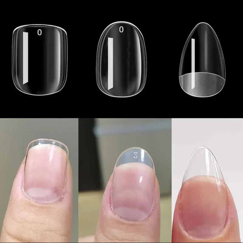 Oval Almond Artificial Nail Gel