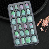 24 Pcs/box Children Cartoon Nail Tips Colorful Artificial Fake Nails for Cute Kids Girls Full Cover Short False Nail Art Kits*