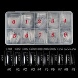 500Pcs Acrylic Nail Tips Transparent Artificial Half Cover French Full Cover Manicure False Nails Box Set for DIY Nail Art