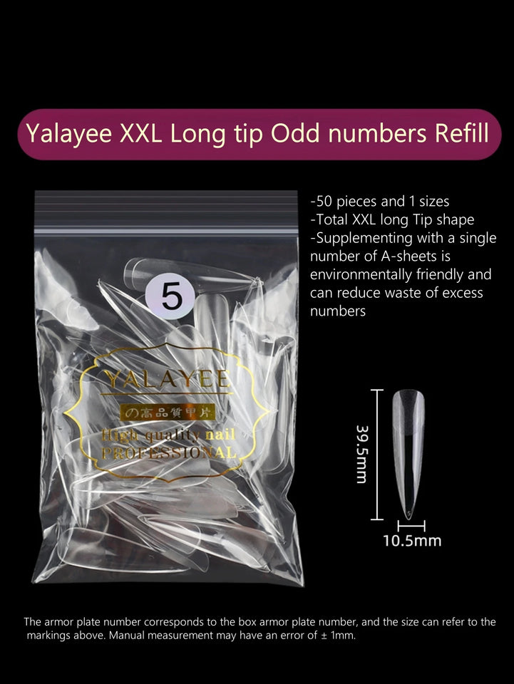 240pcs Stiletto Nail Tips Set, Clear Full Cover Fake Nails, Acrylic Artificial Fingernails, Durable Press-On Manicure Extension,