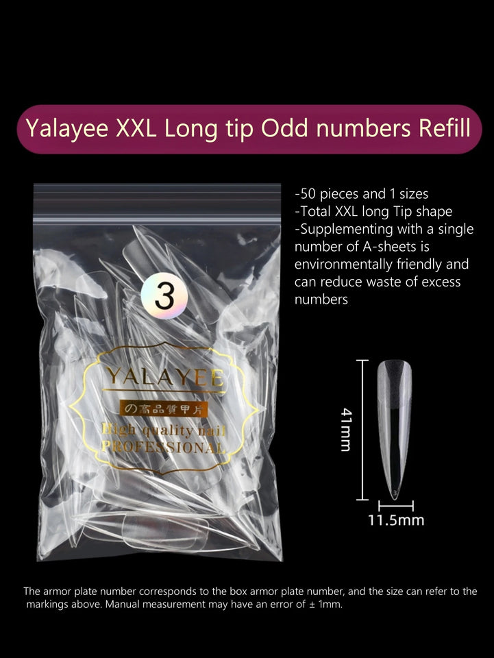 240pcs Stiletto Nail Tips Set, Clear Full Cover Fake Nails, Acrylic Artificial Fingernails, Durable Press-On Manicure Extension,