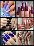 240pcs Stiletto Nail Tips Set, Clear Full Cover Fake Nails, Acrylic Artificial Fingernails, Durable Press-On Manicure Extension,