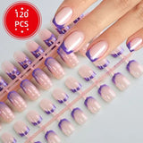 Nails for Gluing Ready for Girls Short Fake Nails Press on Fake Summer Ready-made Artificial Nails Fingernails To Stick on CDJ01