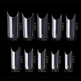 500pcs XL Long False Nail Tips C Curve  Artificial Square Full Cover Nails Tips Clear Manicure Extra Long False Nail Art Salon