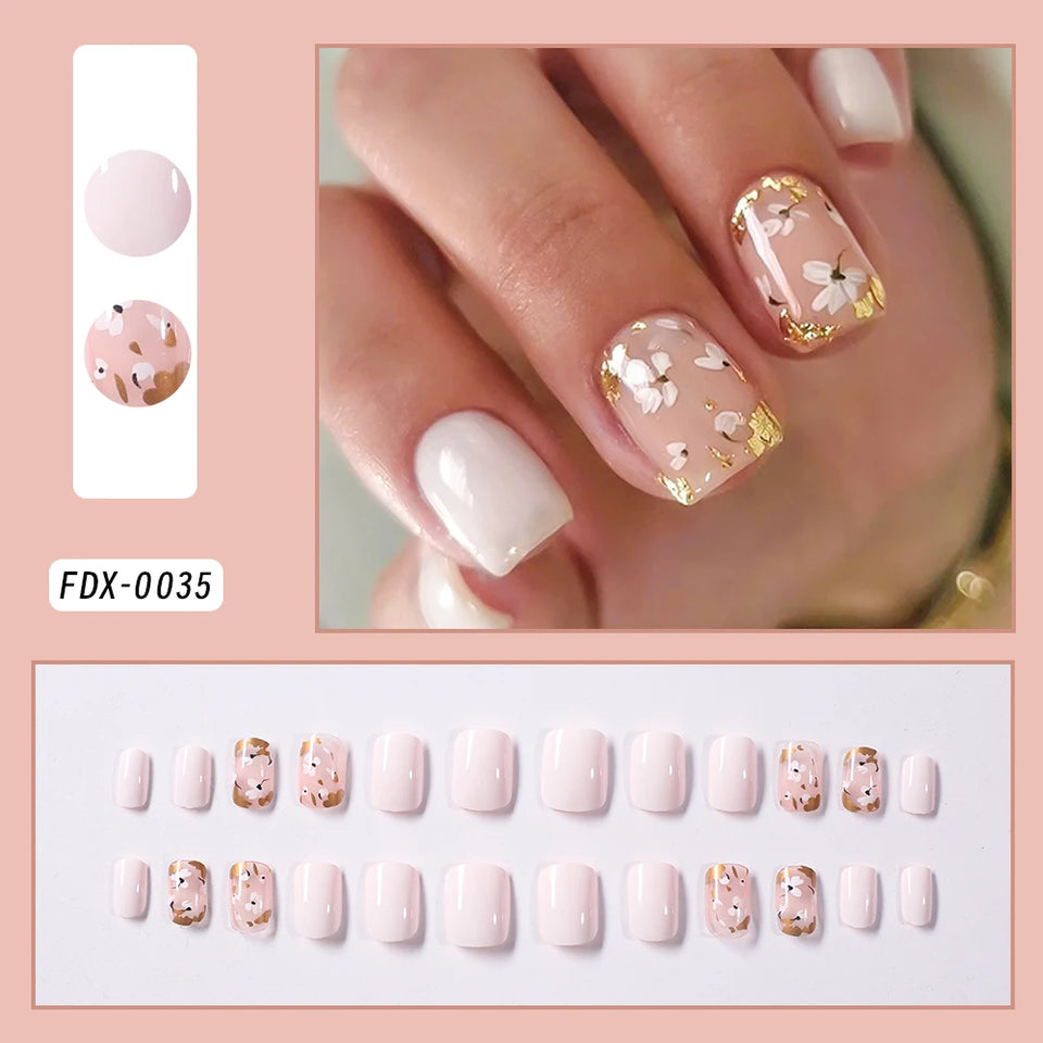 Flower Pink Hibiscus Nail