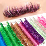 Colored Glitter Eyelash Shiny