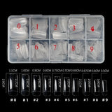500Pcs Acrylic Nail Tips Transparent Artificial Half Cover French Full Cover Manicure False Nails Box Set for DIY Nail Art