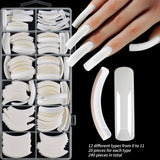 Long Hawk Curved Press On Nail Tips Full Cover Acrylic Artificial Curve Arch Coffin Fake Nails DIY Eagle Claw Shape 240pcs Nails
