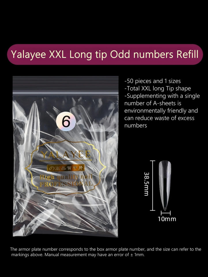 240pcs Stiletto Nail Tips Set, Clear Full Cover Fake Nails, Acrylic Artificial Fingernails, Durable Press-On Manicure Extension,