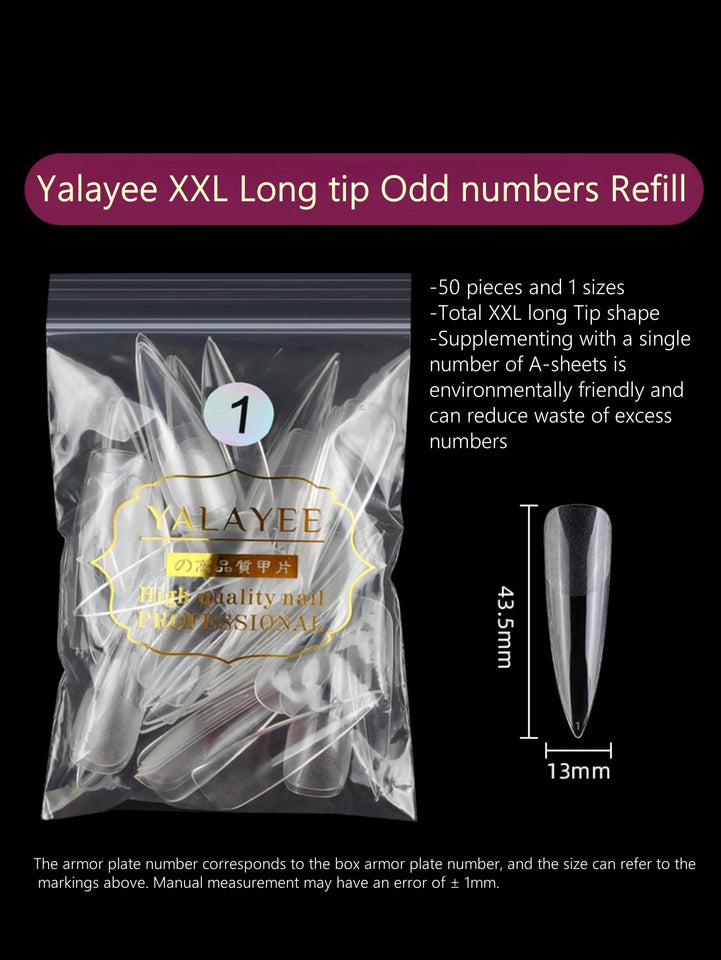 240pcs Stiletto Nail Tips Set, Clear Full Cover Fake Nails, Acrylic Artificial Fingernails, Durable Press-On Manicure Extension,