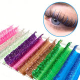 Colored Glitter Eyelash Shiny