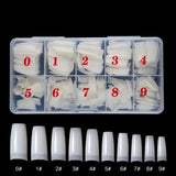 500Pcs Acrylic Nail Tips Transparent Artificial Half Cover French Full Cover Manicure False Nails Box Set for DIY Nail Art