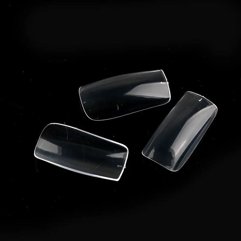 500Pcs Acrylic Nail Tips Transparent Artificial Half Cover French Full Cover Manicure False Nails Box Set for DIY Nail Art