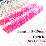 Colored Glitter Eyelash Shiny
